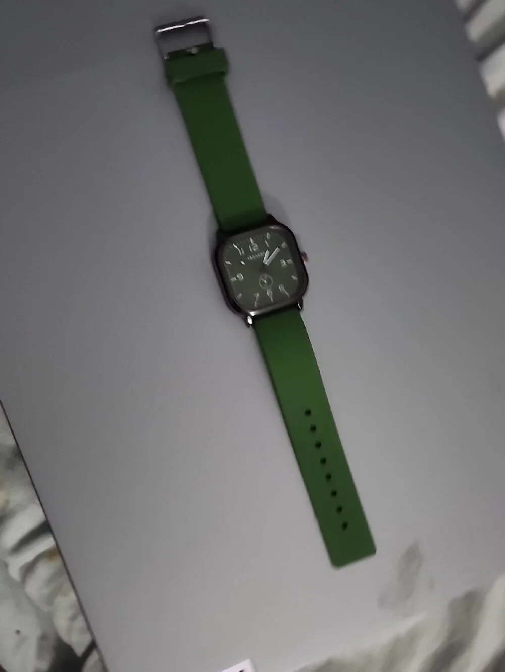 Green Dial Men's Watch with Green Strap
